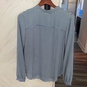 Striped Blue & White Long-Sleeve Shirt